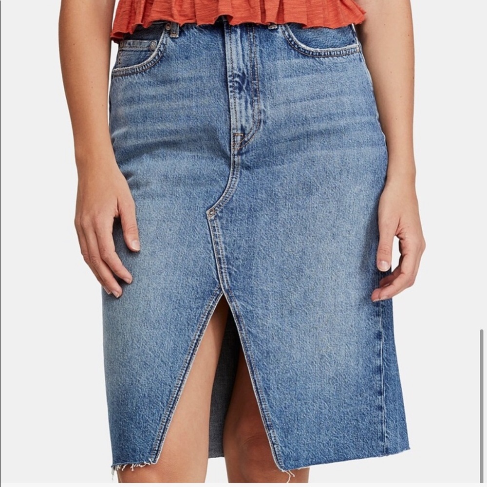 NWT Free People Suzanne Denim Skirt